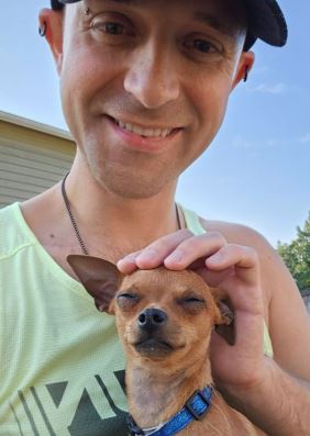 Spencer with a dog